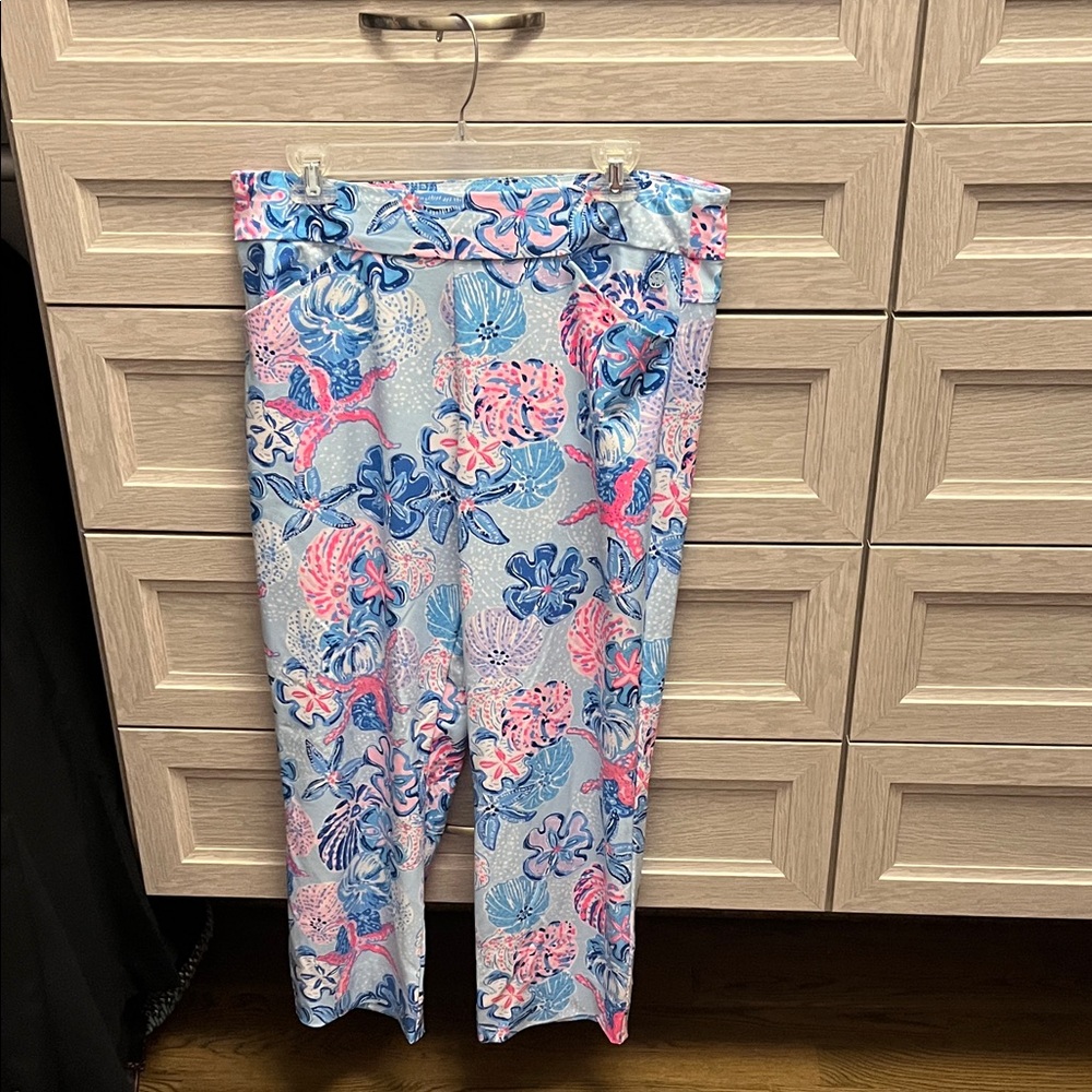 Lilly Pulitzer Blue and Pink Patterned Leggings